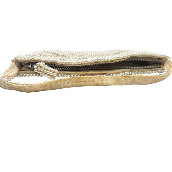 Vintage La Regale Pearl Beaded Mini Purse Japan Evening Bag Wedding - Picture 5 of 14